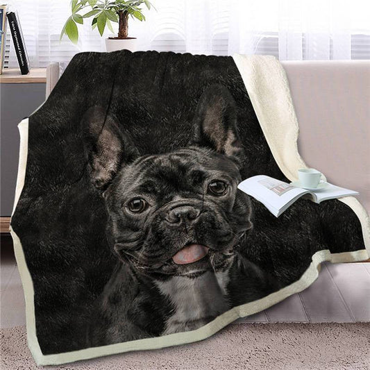 French Bulldog Face Blanket
