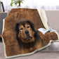Tibetan Mastiff Face Blanket