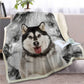 Alaskan Malamute Cute Face Blanket