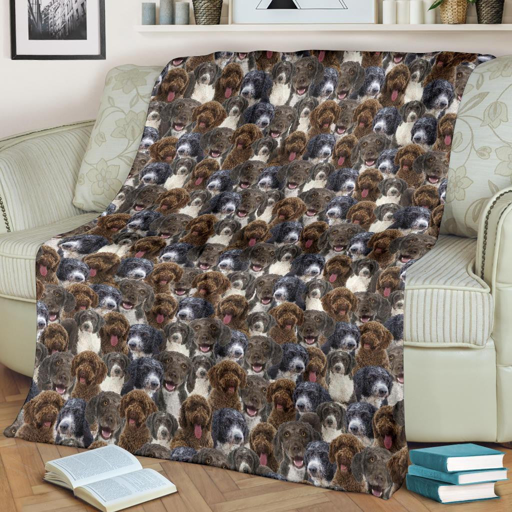 Spanish Water Dog Full Face Blanket