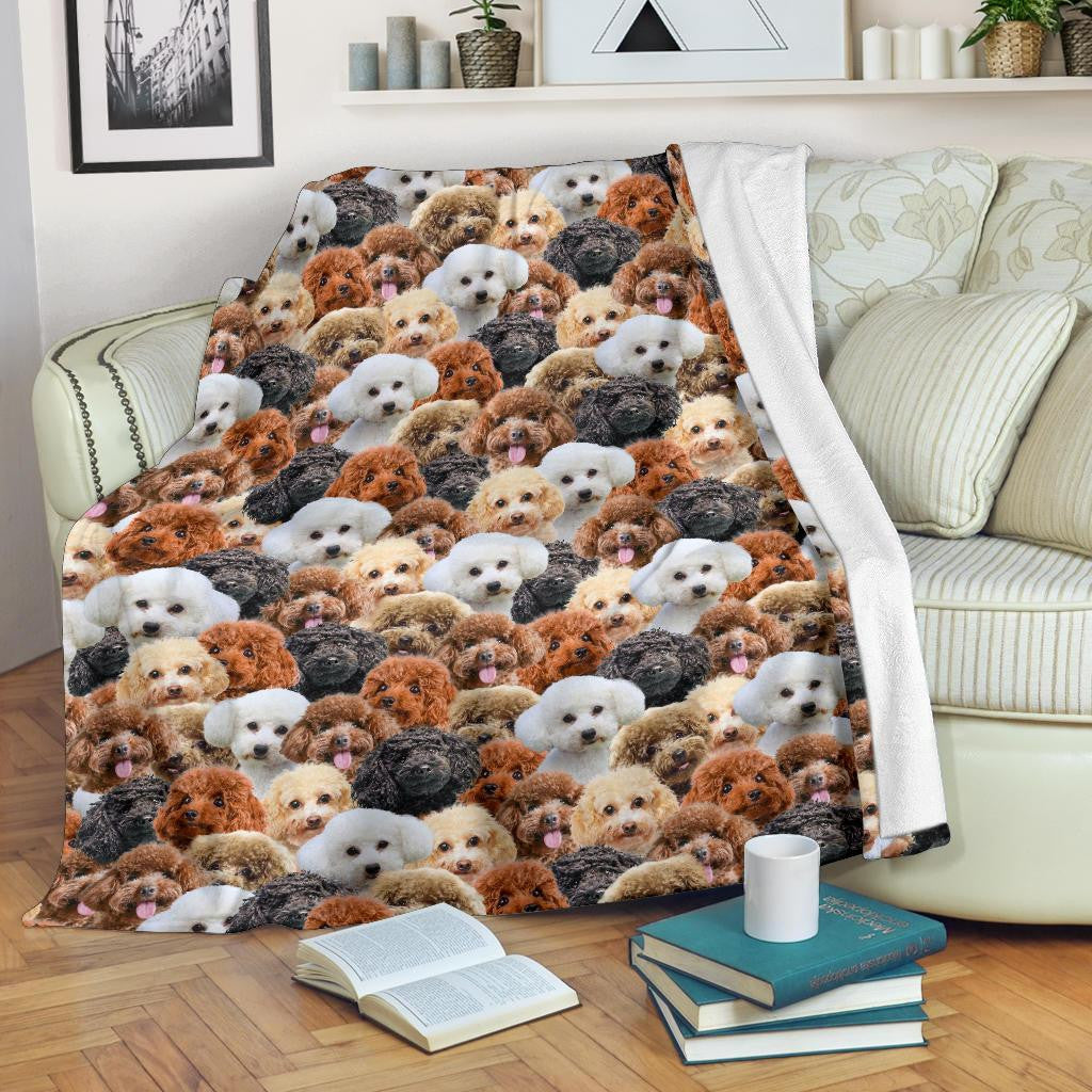 Poodle Full Face Blanket