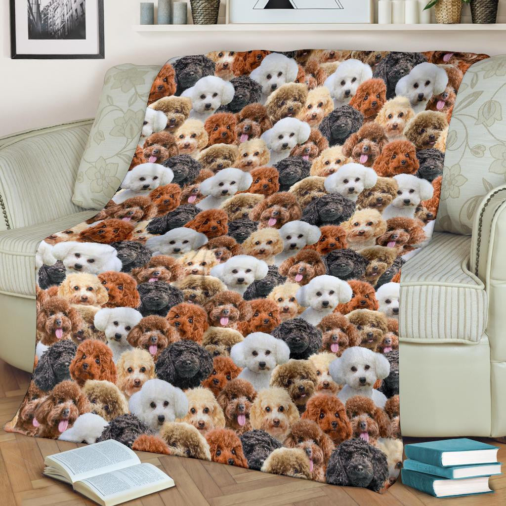 Poodle Full Face Blanket