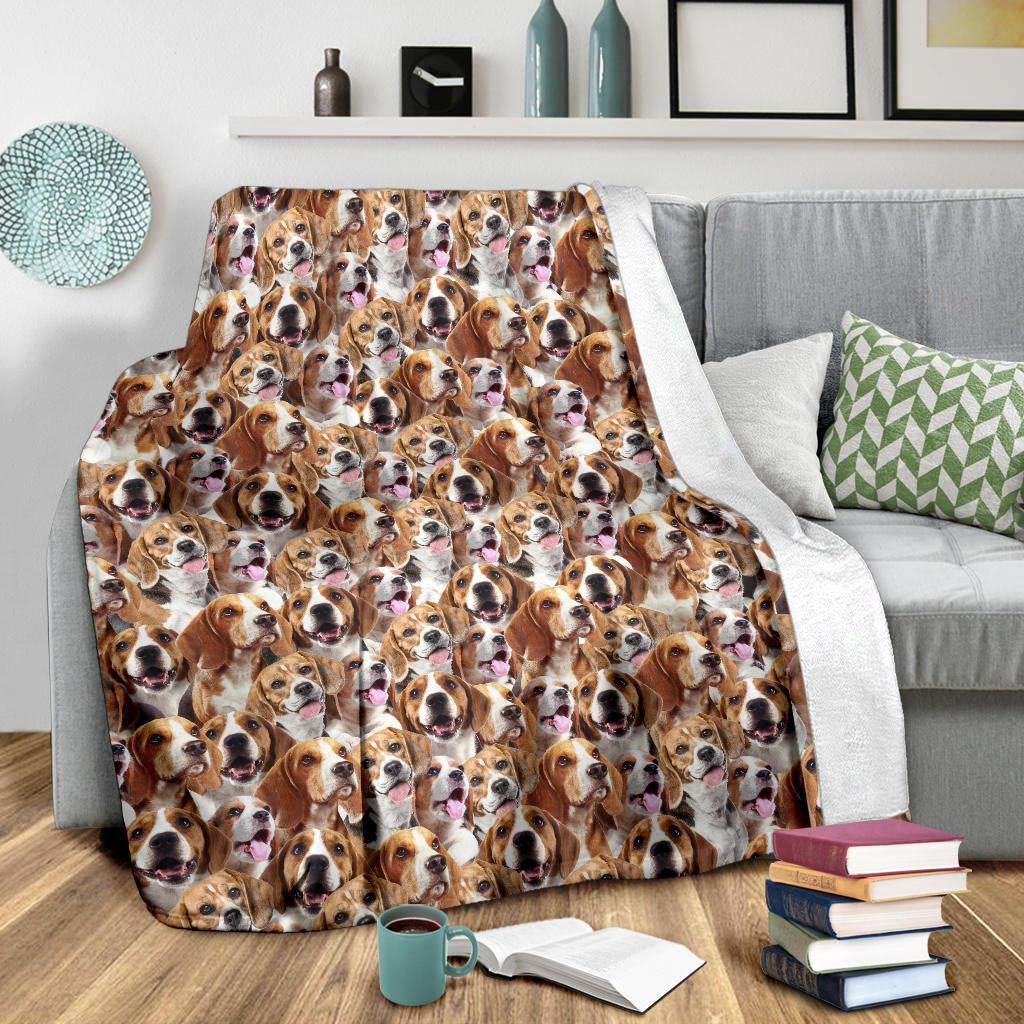 Beagle Full Face Blanket