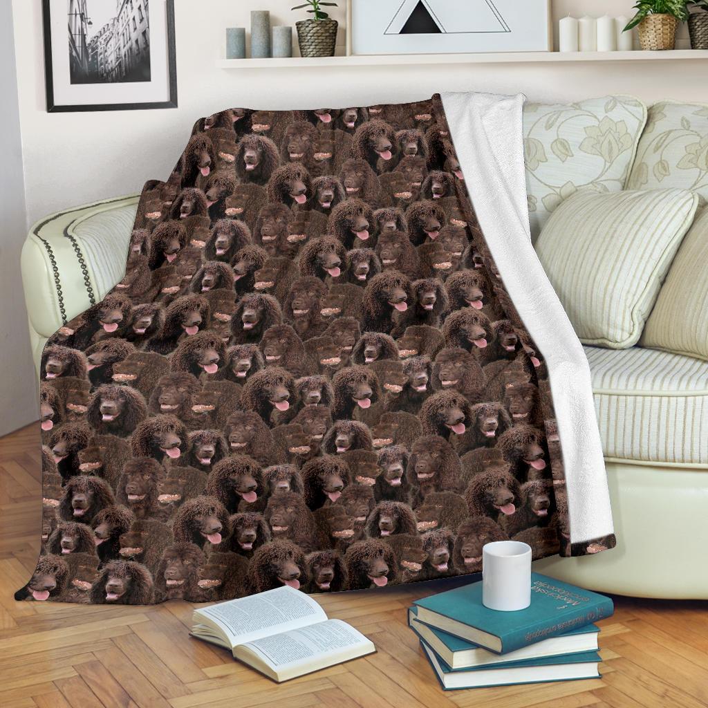 Irish Water Spaniel Full Face Blanket