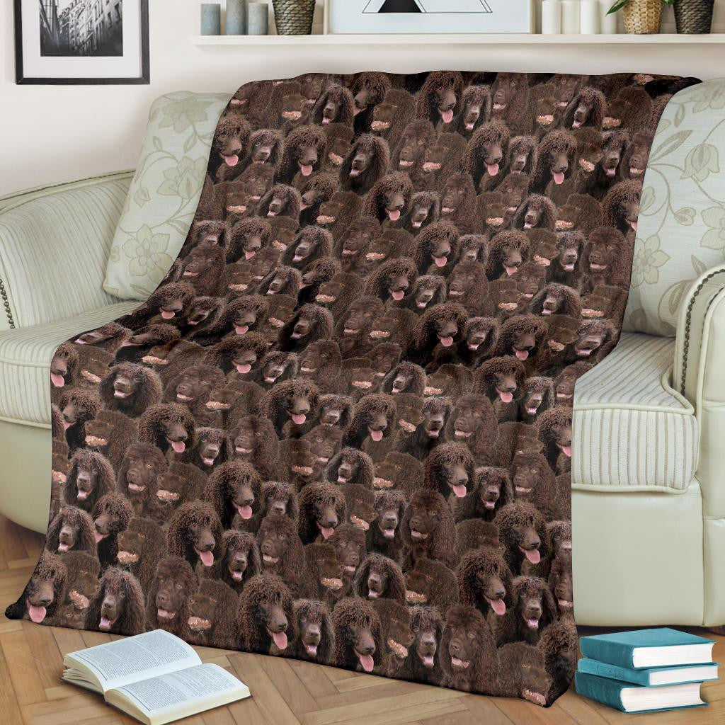 Irish Water Spaniel Full Face Blanket