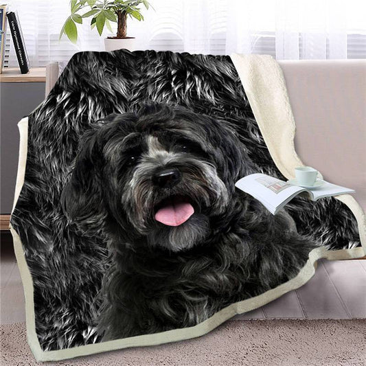 Portuguese Water Dog Face Blanket