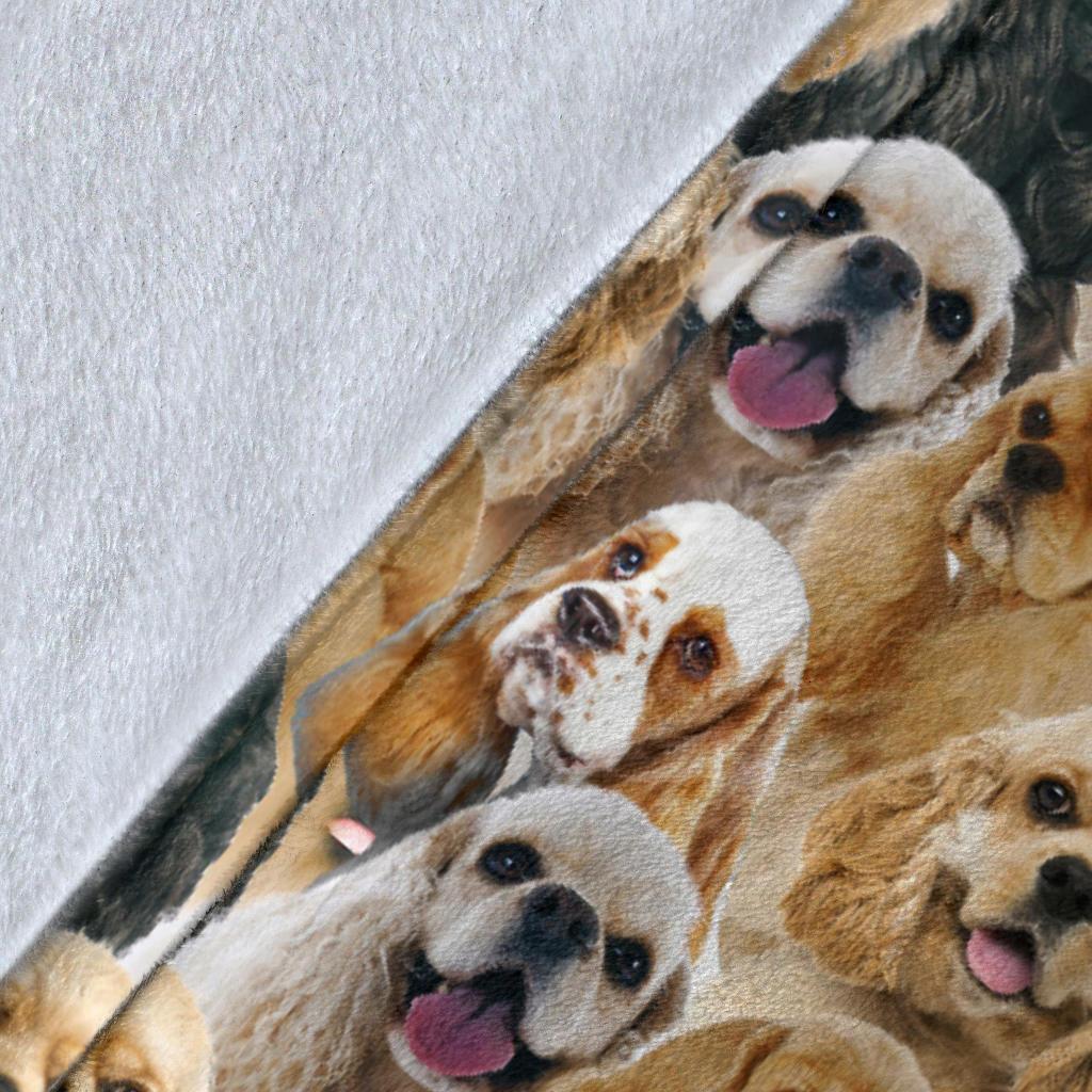 American Cocker Spaniel Full Face Blanket