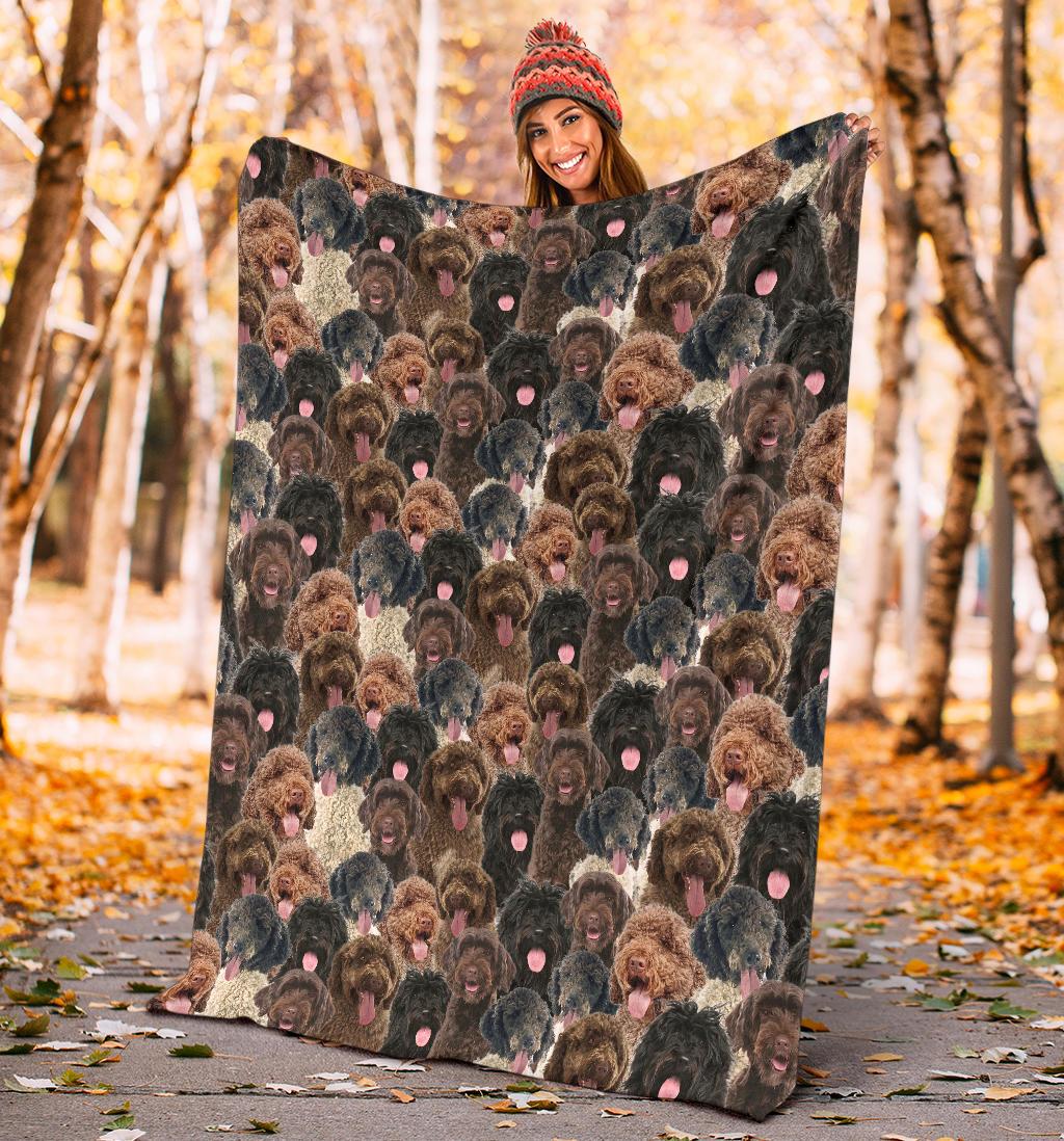 Portuguese Water Dog Full Face Blanket