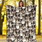 Border Collie Full Face Blanket