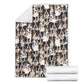 Border Collie Full Face Blanket