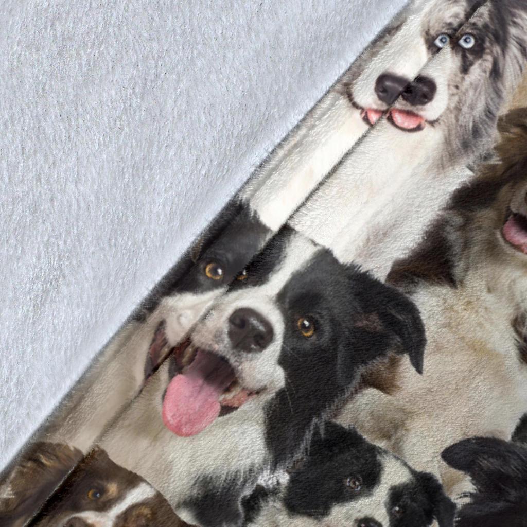 Border Collie Full Face Blanket