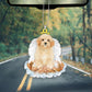 Cavachon Golden In The Hands Of God Car Hanging Ornament