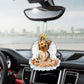 Yorkshire Terrier Gold In The Hands Of God Car Hanging Ornament