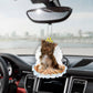 Yorkshire Terrier Chocolate In The Hands Of God Car Hanging Ornament