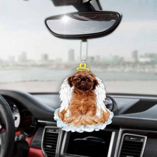 Shih Tzu Liver In The Hands Of God Car Hanging Ornament