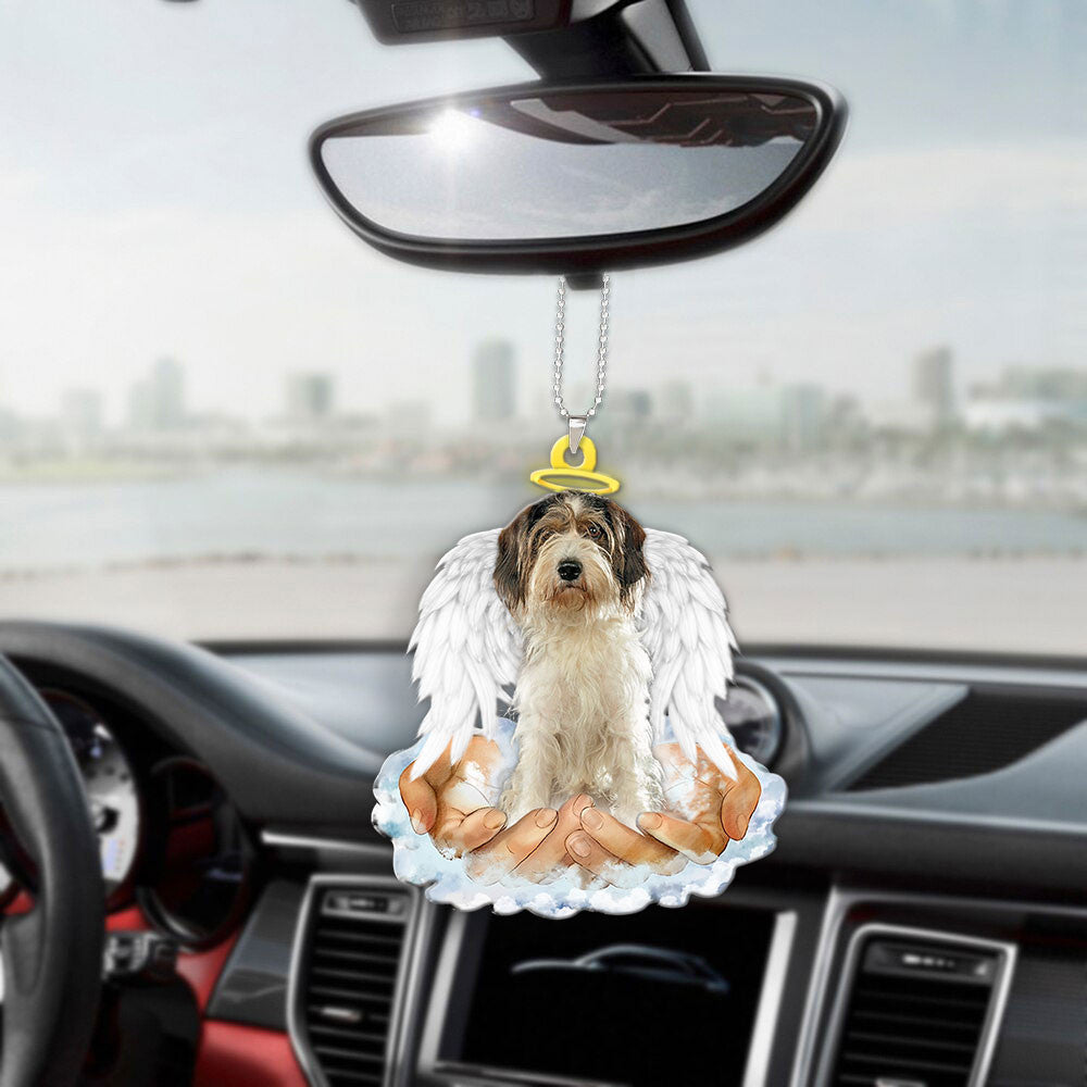 Petit Basset Griffon VendCen In The Hands Of God Car Hanging Ornament