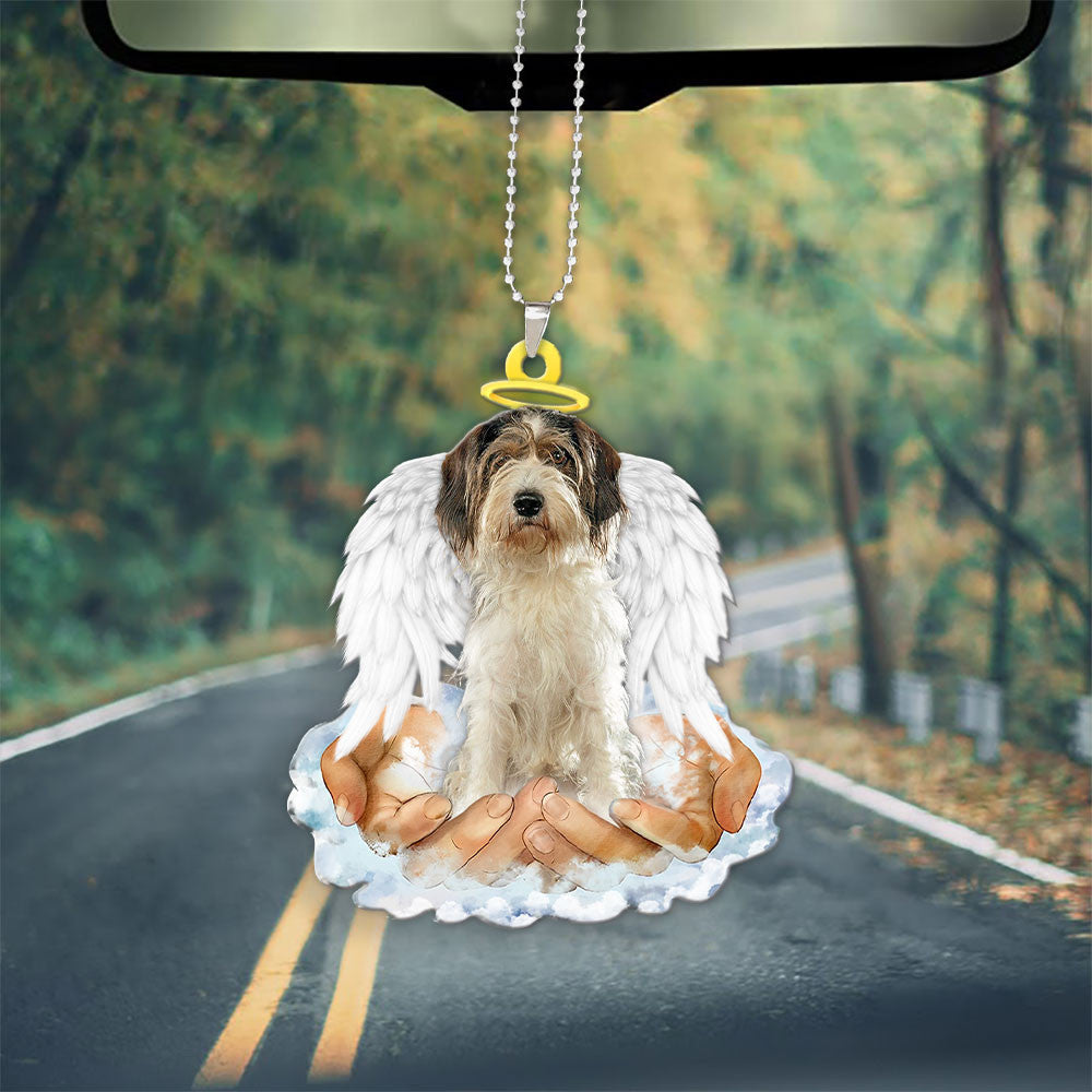 Petit Basset Griffon VendCen In The Hands Of God Car Hanging Ornament