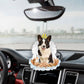 Pembroke Welsh Corgi Sable & White In The Hands Of God Car Hanging Ornament