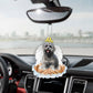 Little lion dog In The Hands Of God Car Hanging Ornament