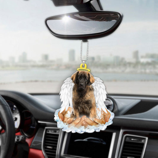 Leonberger In The Hands Of God Car Hanging Ornament