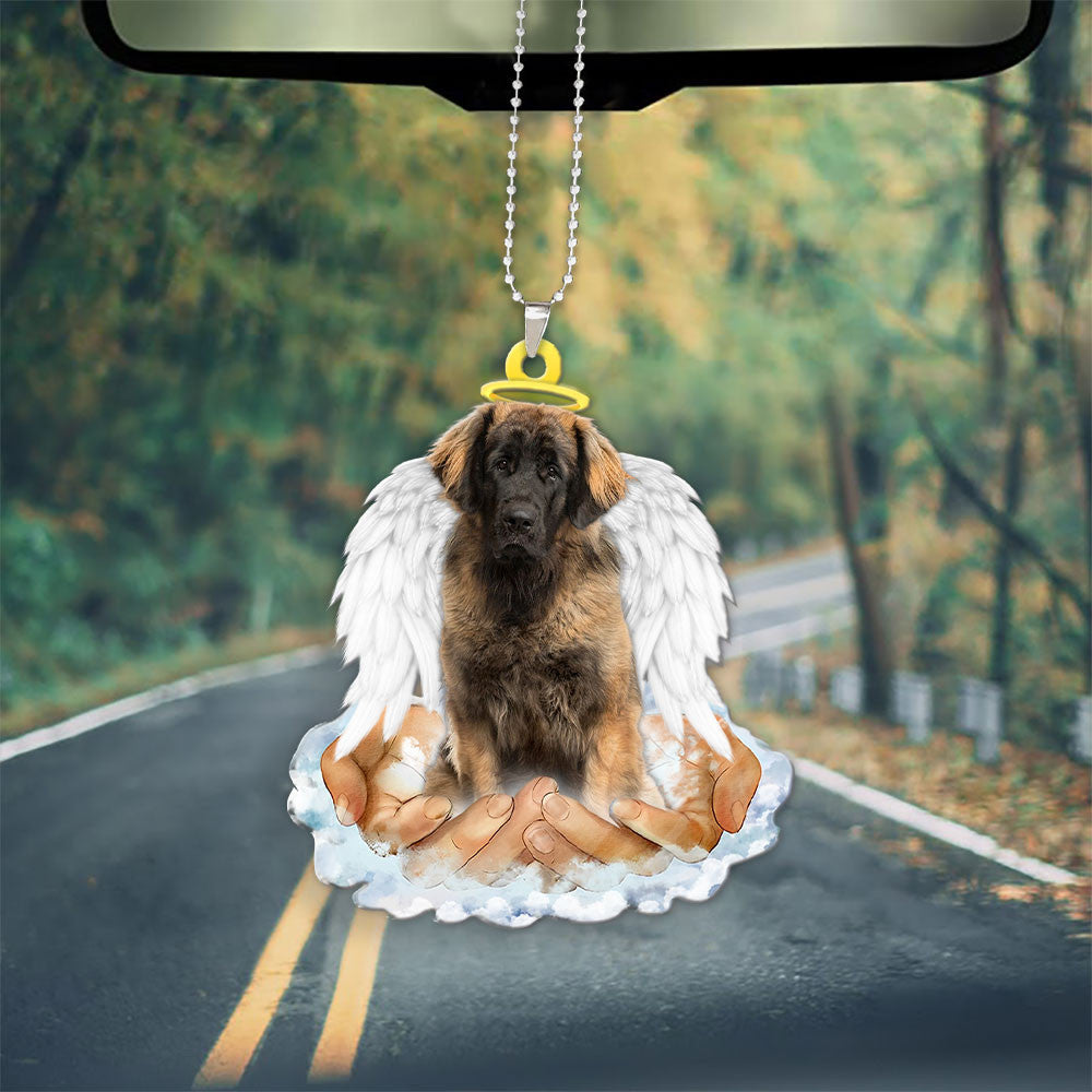 Leonberger In The Hands Of God Car Hanging Ornament