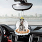 Irish wolfhound In The Hands Of God Car Hanging Ornament