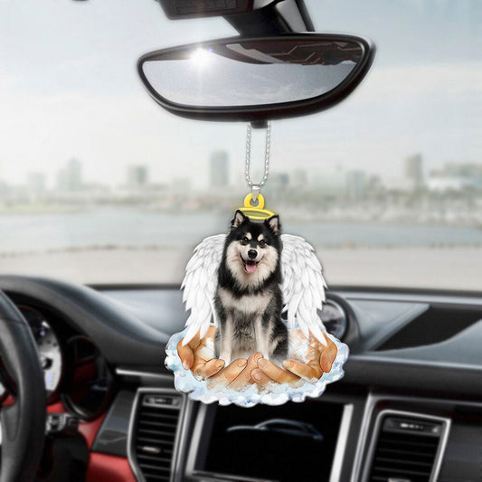 Finnish Lapphund In The Hands Of God Car Hanging Ornament