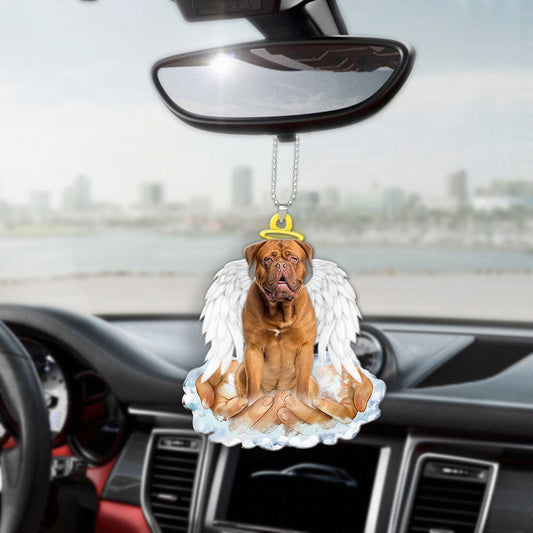 Dogue de Bordeaux In The Hands Of God Car Hanging Ornament