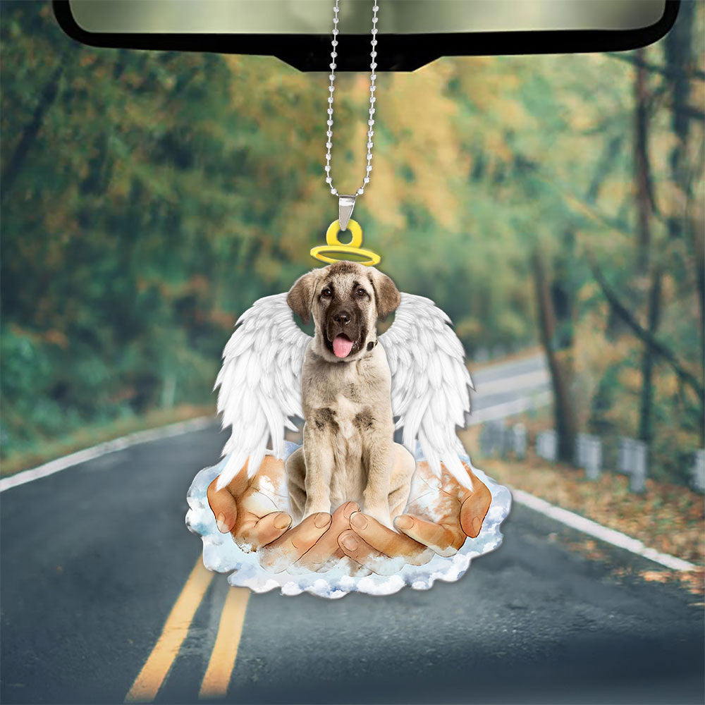 Anatolian Shepherd In The Hands Of God Car Hanging Ornament