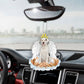 American Bulldog 2 In The Hands Of God Car Hanging Ornament