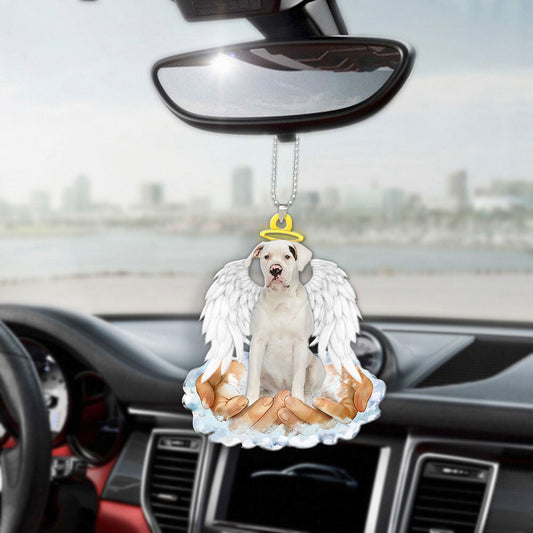 American Bulldog 2 In The Hands Of God Car Hanging Ornament