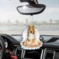 Shetland Sheepdog In The Hands Of God Car Hanging Ornament