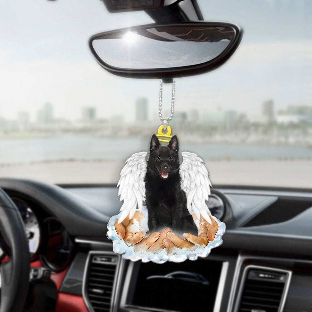 Schipperke In The Hands Of God Car Hanging Ornament