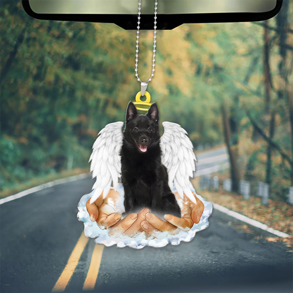 Schipperke In The Hands Of God Car Hanging Ornament