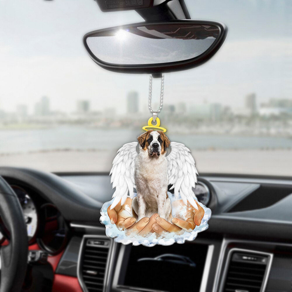 Saint Bernard In The Hands Of God Car Hanging Ornament