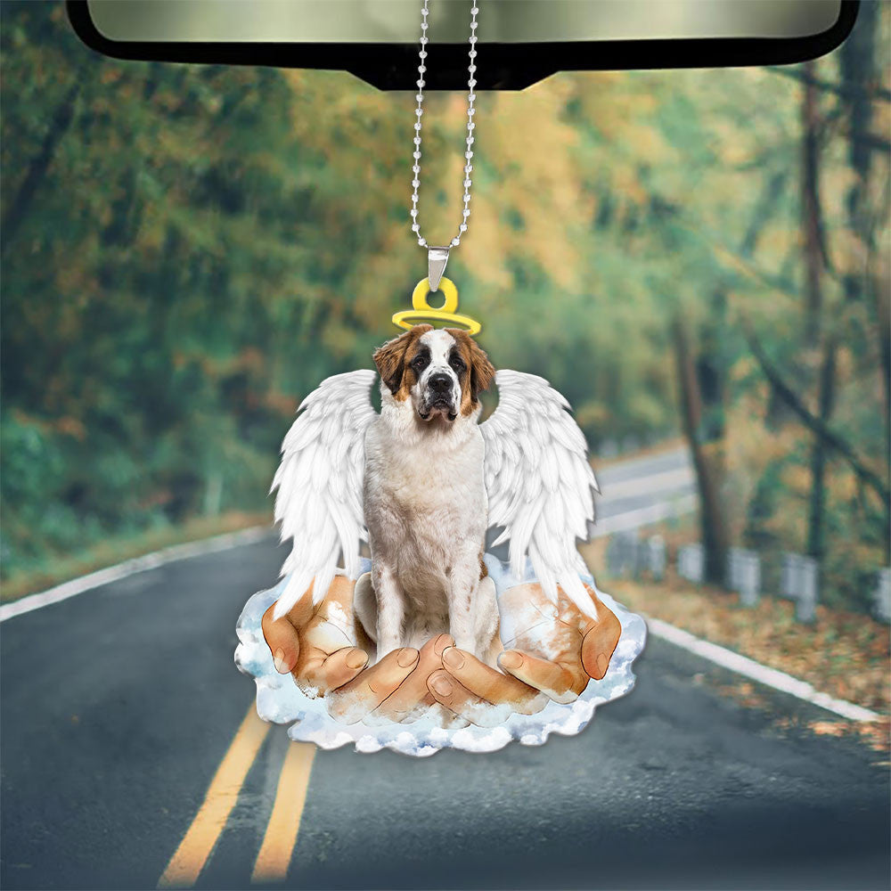 Saint Bernard In The Hands Of God Car Hanging Ornament