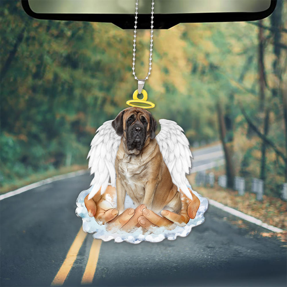 Mastiff In The Hands Of God Car Hanging Ornament