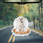 Maltese In The Hands Of God Car Hanging Ornament