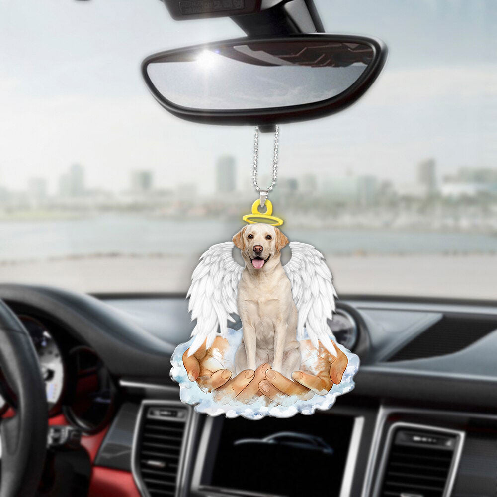 Labrador Retriever In The Hands Of God Car Hanging Ornament