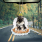 Keeshound In The Hands Of God Car Hanging Ornament