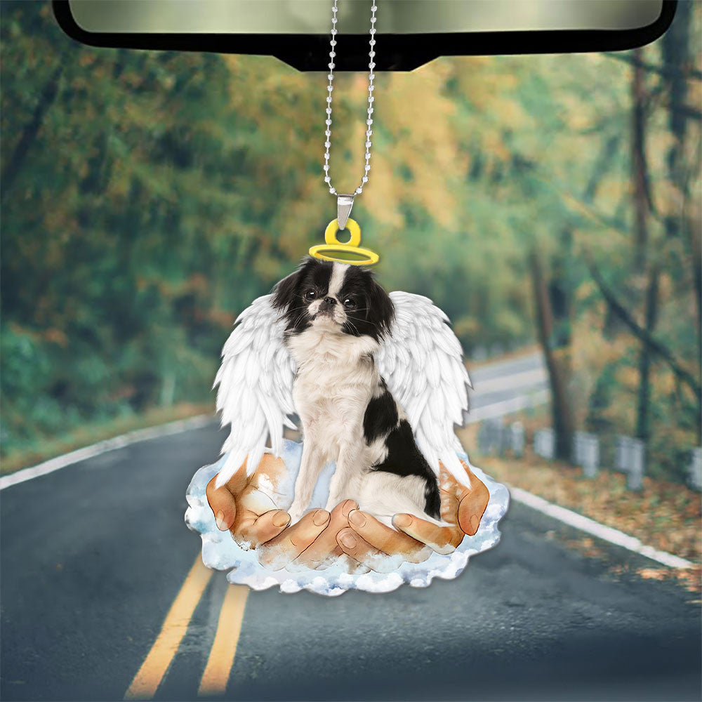 Japanese Chin In The Hands Of God Car Hanging Ornament