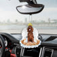 Irish Setter In The Hands Of God Car Hanging Ornament