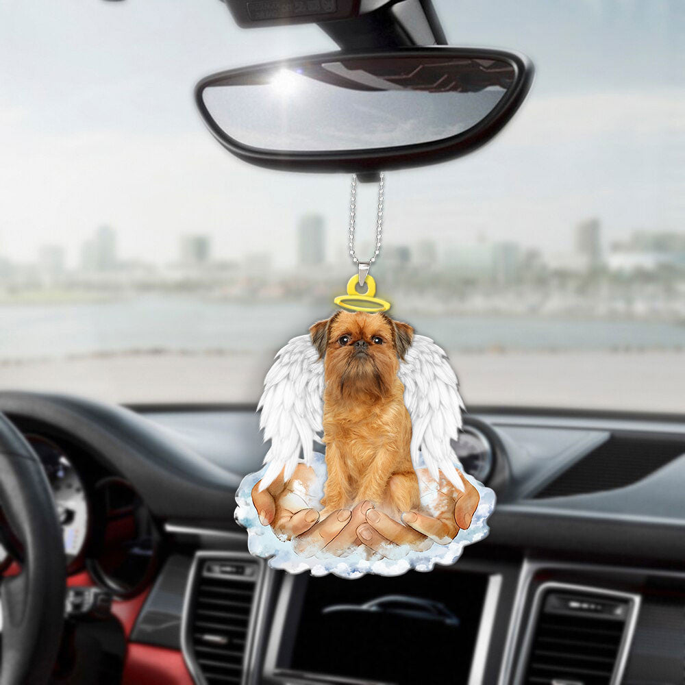 Griffon Brussels In The Hands Of God Car Hanging Ornament