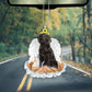 Flat Coated Retriever In The Hands Of God Car Hanging Ornament