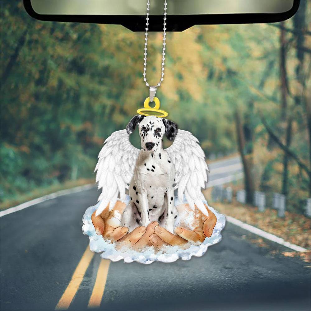 Dalmatian In The Hands Of God Car Hanging Ornament