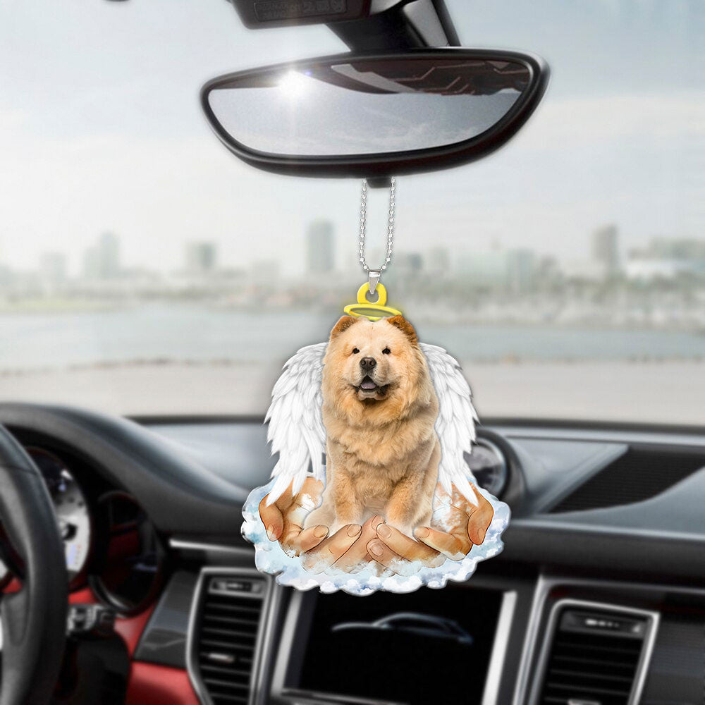Chow Chow In The Hands Of God Car Hanging Ornament