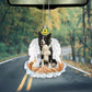 Border Collie In The Hands Of God Car Hanging Ornament