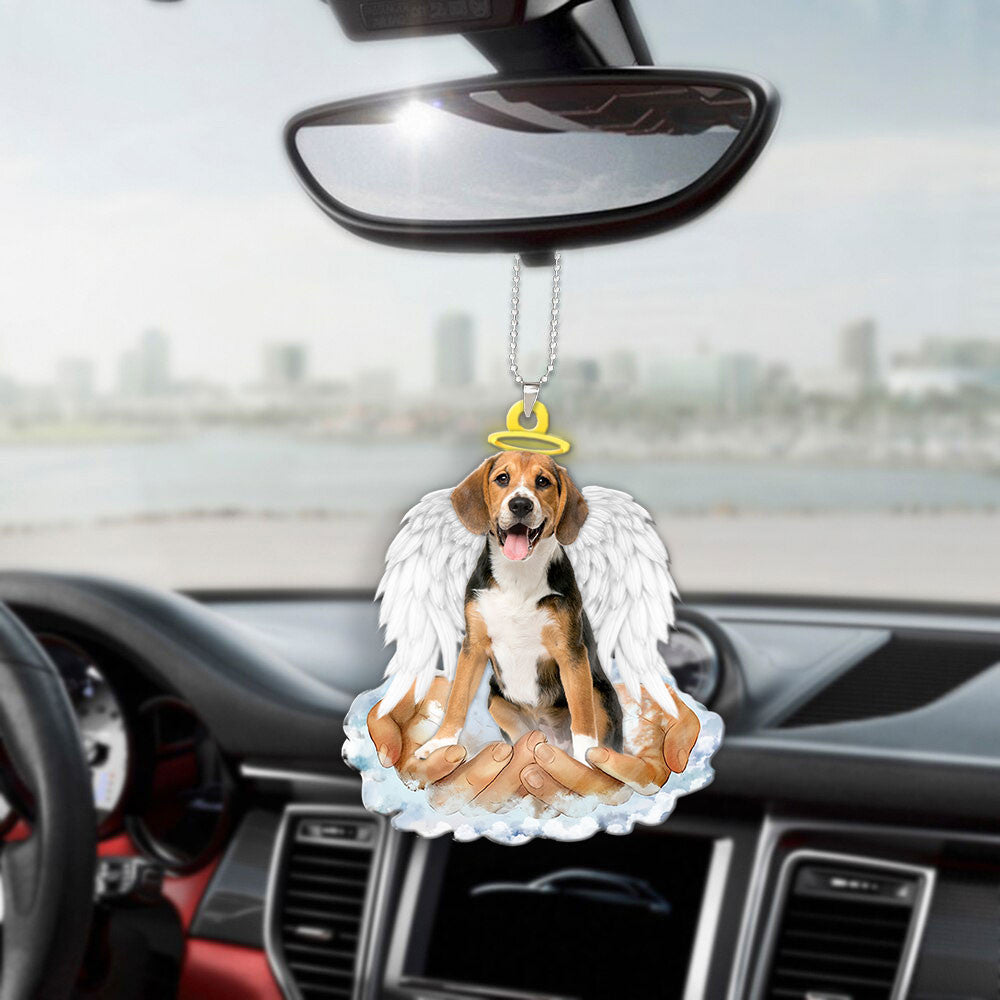 Beagle In The Hands Of God Car Hanging Ornament