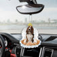 Basset Hound In The Hands Of God Car Hanging Ornament