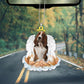 Basset Hound In The Hands Of God Car Hanging Ornament